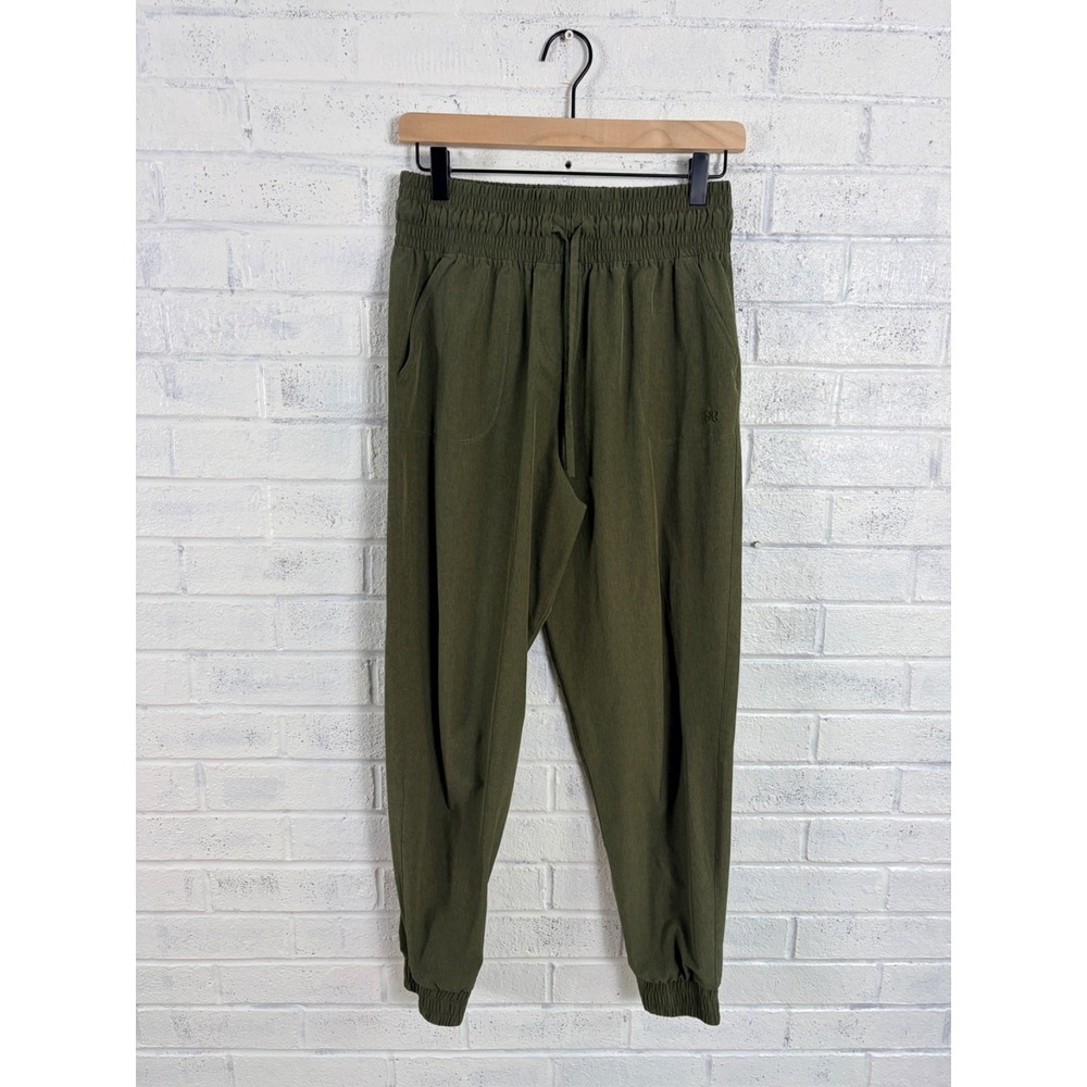 Albion Jettsetter Jogger Pants Womens M Olive Green Stretch Nylon Blend